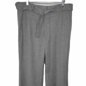 J CREW,  size 10, grey wool blend straight leg, belted, cuffed trousers